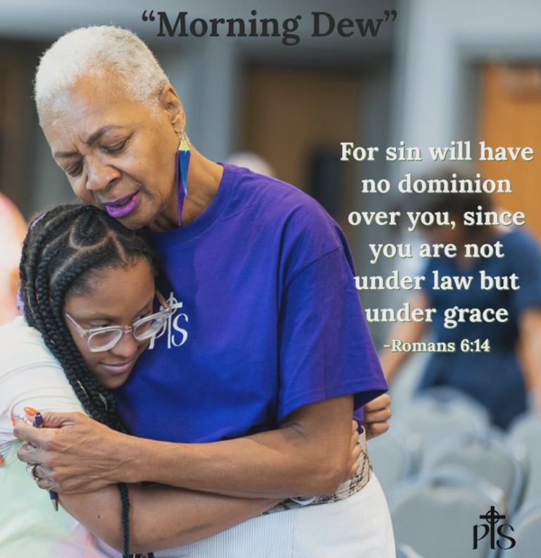 Two women embracing in faith and friendship